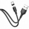 Καλώδιο σύνδεσης Hoco X52 Sereno USB σε Micro-USB 2.4A με Μαγνητικό Αποσπώμενο Βύσμα Μαύρο 1m