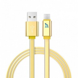 Καλώδιο σύνδεσης Hoco UPL 12 Plus USB σε Micro-USB 2.4A με PVC Jelly και Φωτεινή Ένδειξη 1,2m Χρυσαφί