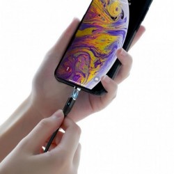 Καλώδιο σύνδεσης Hoco U76 Fresh USB σε Lightning 2.4A με Μαγνητικό Αποσπώμενο Βύσμα και LED Ένδειξη Μαύρο 1.2m