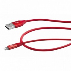 Καλώδιο σύνδεσης Maxcom USB σε Lightning MFI 2.4A Fast Charge Κόκκινο 1μ