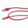 Καλώδιο σύνδεσης Maxcom USB σε Lightning MFI 2.4A Fast Charge Κόκκινο 1μ