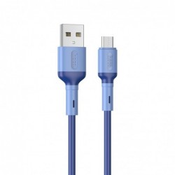 Καλώδιο Σύνδεσης Hoco X65 Prime USB σε Micro USB για Γρήγορη Φόρτιση και Μεταφορά Δεδομένων 2.4A Μπλε 1m