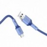 Καλώδιο Σύνδεσης Hoco X65 Prime USB σε Micro USB για Γρήγορη Φόρτιση και Μεταφορά Δεδομένων 2.4A Μπλε 1m