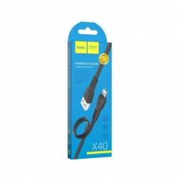 Καλώδιο σύνδεσης Hoco X40 Noah USB σε Lightning Fast Charging 2.4A Μαύρο 1m