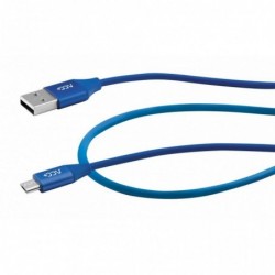 Καλώδιο σύνδεσης Maxcom USB σε Micro-USB 2.4A Fast Charge Μπλε 1μ