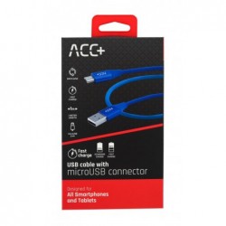 Καλώδιο σύνδεσης Maxcom USB σε Micro-USB 2.4A Fast Charge Μπλε 1μ