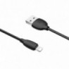 Καλώδιο σύνδεσης Borofone BX19 Benefit USB σε Lightning 2.4A 1μ Μαύρο
