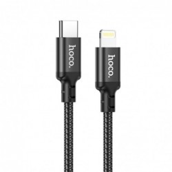 Καλώδιο σύνδεσης Hoco X14 Double Speed PD USB-C σε Lightning 20W 3.0A Fast Charging Μαύρο 2m με Braided Καλώδιο