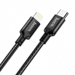 Καλώδιο σύνδεσης Hoco X14 Double Speed PD USB-C σε Lightning 20W 3.0A Fast Charging Μαύρο 2m με Braided Καλώδιο