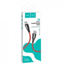 Καλώδιο σύνδεσης Κορδόνι Hoco X39 Titan USB σε USB-C Fast Charging 3.0A Κόκκινο 1m