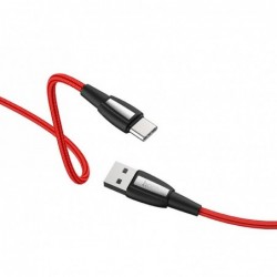 Καλώδιο σύνδεσης Κορδόνι Hoco X39 Titan USB σε USB-C Fast Charging 3.0A Κόκκινο 1m