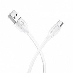 Καλώδιο σύνδεσης Borofone BX19 Benefit USB σε Micro USB 2.4A 1μ Λευκό