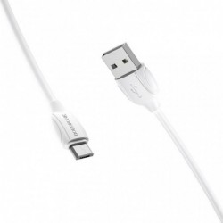 Καλώδιο σύνδεσης Borofone BX19 Benefit USB σε Micro USB 2.4A 1μ Λευκό