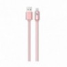 Καλώδιο σύνδεσης Hoco UPL 12 Plus USB σε Micro-USB 2.4A με PVC Jelly και Φωτεινή Ένδειξη 1,2m Ροζ Χρυσό