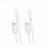 Καλώδιο σύνδεσης Hoco X1 USB σε Micro-USB Λευκό 1m - 2 Τεμάχια
