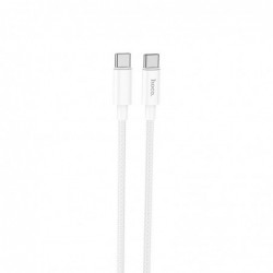 Καλώδιο σύνδεσης Hoco X68 True Color Braided USB-C σε USB-C 100W 3A Ασημί 1m