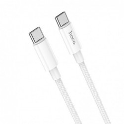 Καλώδιο σύνδεσης Hoco X68 True Color Braided USB-C σε USB-C 100W 3A Ασημί 1m