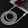 Καλώδιο σύνδεσης Hoco U63 Spirit USB σε Lightning 2.4A και Φωτεινές Ενδείξεις με Ηχητικό Αισθητήρα Λευκό 1.2m