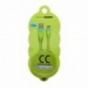 Καλώδιο σύνδεσης Desoficon CC ICA0002 1.5m 2.4A για iPhone/iPad/iPod Lightning Ανοιχτό Πράσινο - Ανοιχτό Μπλέ Apple Certified MF