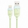 Καλώδιο σύνδεσης Desoficon CC ICA0002 1.5m 2.4A για iPhone/iPad/iPod Lightning Ανοιχτό Πράσινο - Ανοιχτό Μπλέ Apple Certified MF