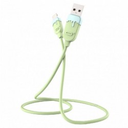 Καλώδιο σύνδεσης Desoficon CC ICA0002 1.5m 2.4A για iPhone/iPad/iPod Lightning Ανοιχτό Πράσινο - Ανοιχτό Μπλέ Apple Certified MF