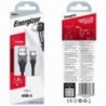 Καλώδιο Σύνδεσης Energizer Bicolor 2.4A USB-C 1.2m Μαύρο