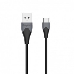 Καλώδιο Σύνδεσης Energizer Bicolor 2.4A USB-C 1.2m Μαύρο