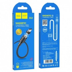 Καλώδιο σύνδεσης Hoco X52 Sereno USB σε USB-C 3.0A με Μαγνητικό Αποσπώμενο Βύσμα Μαύρο 1m