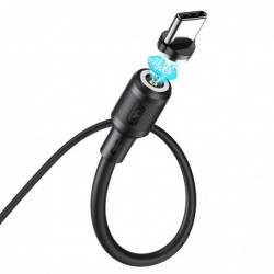 Καλώδιο σύνδεσης Hoco X52 Sereno USB σε USB-C 3.0A με Μαγνητικό Αποσπώμενο Βύσμα Μαύρο 1m