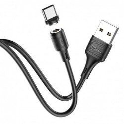 Καλώδιο σύνδεσης Hoco X52 Sereno USB σε USB-C 3.0A με Μαγνητικό Αποσπώμενο Βύσμα Μαύρο 1m
