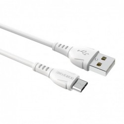 Καλώδιο σύνδεσης Borofone BX51 Triumph USB σε Micro-USB 2.4A 1μ Λευκό