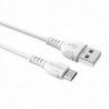 Καλώδιο σύνδεσης Borofone BX51 Triumph USB σε Micro-USB 2.4A 1μ Λευκό