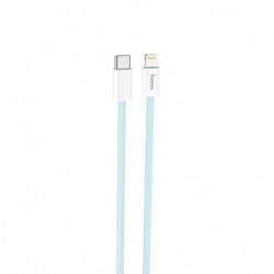 Καλώδιο σύνδεσης Hoco X68 PD True Color Braided USB-C σε Lightning 20W  Μπλέ 1m