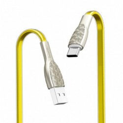 Καλώδιο σύνδεσης Hoco U52 Bright USB σε USB-C Fast Charging 2.4A Χρυσαφί 1.2m