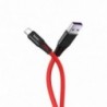 Καλώδιο σύνδεσης Κορδόνι Hoco X22 USB σε USB-C Fast Charging 5.0A Μαύρο - Κόκκινο 1m