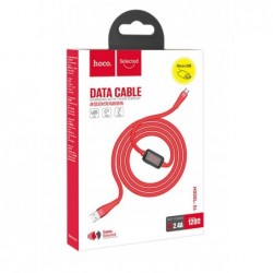 Καλώδιο σύνδεσης Hoco S4 USB σε Micro-USB 2.4A Κόκκινο 1.2m με ένδειξη φόρτισης