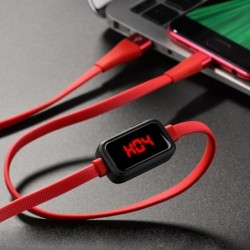 Καλώδιο σύνδεσης Hoco S4 USB σε Micro-USB 2.4A Κόκκινο 1.2m με ένδειξη φόρτισης