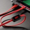Καλώδιο σύνδεσης Hoco S4 USB σε Micro-USB 2.4A Κόκκινο 1.2m με ένδειξη φόρτισης
