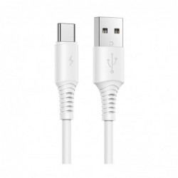 Καλώδιο σύνδεσης Borofone BX47 Coolway USB σε USB-C 3.0A 1μ Λευκό