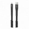 Καλώδιο σύνδεσης Hoco U78 Cotton Treasure USB σε Micro-USB Fast Charging 2.4A 1.2m  Μαύρο