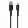 Καλώδιο σύνδεσης Energizer Metal / Braided Nylon σε Lightning Apple Certified MFI 2m Μπλέ