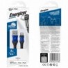 Καλώδιο σύνδεσης Energizer Metal / Braided Nylon σε Lightning Apple Certified MFI 2m Μπλέ