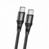 Καλώδιο σύνδεσης Κορδόνι Hoco X50 Exquisito USB-C σε USB-C 5.0A 100W 20V 1μ. Μαύρο
