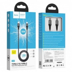 Καλώδιο σύνδεσης Κορδόνι Hoco X50 Exquisito USB-C σε USB-C 5.0A 100W 20V 1μ. Μαύρο