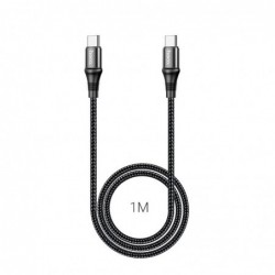 Καλώδιο σύνδεσης Κορδόνι Hoco X50 Exquisito USB-C σε USB-C 5.0A 100W 20V 1μ. Μαύρο
