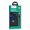 Καλώδιο σύνδεσης Hoco U76 Fresh USB σε USB-C 3.0A με Μαγνητικό Αποσπώμενο Βύσμα και LED Ένδειξη Μαύρο 1.2m