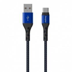 Καλώδιο σύνδεσης Energizer Metal / Braided Nylon σε USB-C 2m Μπλέ