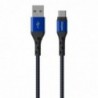 Καλώδιο σύνδεσης Energizer Metal / Braided Nylon σε USB-C 2m Μπλέ