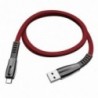 Καλώδιο σύνδεσης Hoco U70 Splendor USB σε Mirco-USB Fast Charging 2.4A Κόκκινο 1.2m με Φωτεινή Ένδειξη
