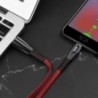 Καλώδιο σύνδεσης Hoco U70 Splendor USB σε Mirco-USB Fast Charging 2.4A Κόκκινο 1.2m με Φωτεινή Ένδειξη